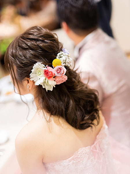 浜松の結婚式場エストリアル 花嫁のヘアコーデ